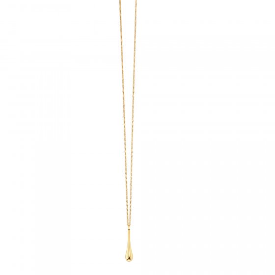 Anhänger mit Kette 925/- Sterling Silber vergoldet Tropfen 