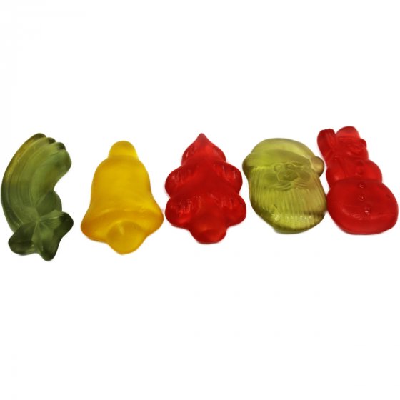 Fruchtgummi Weihnachtsmischung mit 4 verschiedenen Motiven 175g 