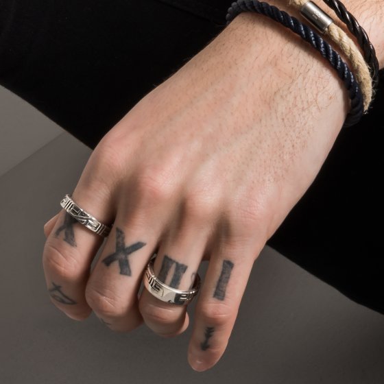 Ring 925/- Sterling Silber rhodiniert Ornament 