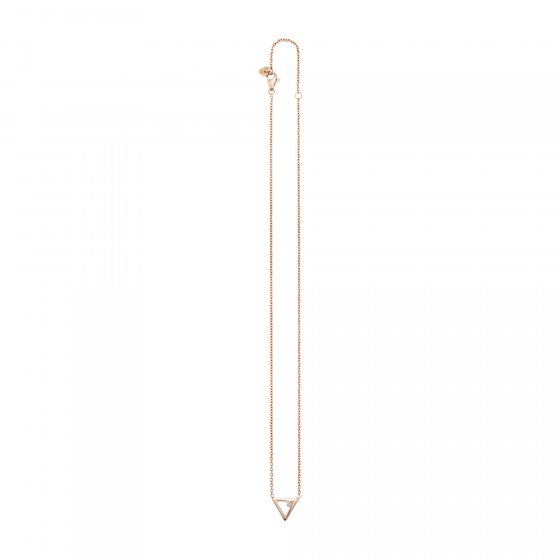 Collier 925 Sterling Silber rosé vergoldet Zirkonia Dreieck 