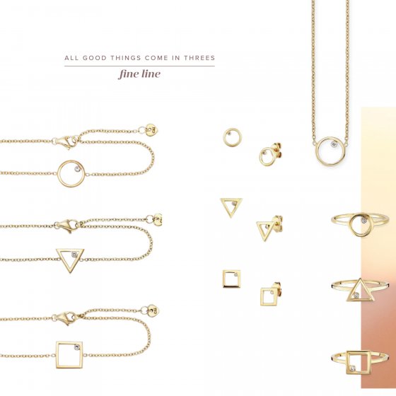 Ring 925 Sterling Silber gelb vergoldet Zirkonia Dreieck 