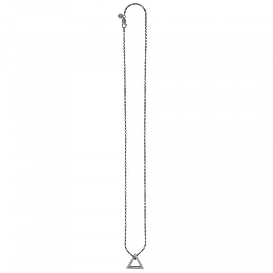 Anhänger mit Kette 925/- Silber matt oxidiert Dreieck 