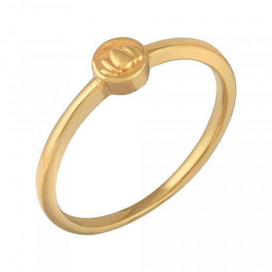 Ring 925/- Sterling Silber vergoldet Lotusblüte 
