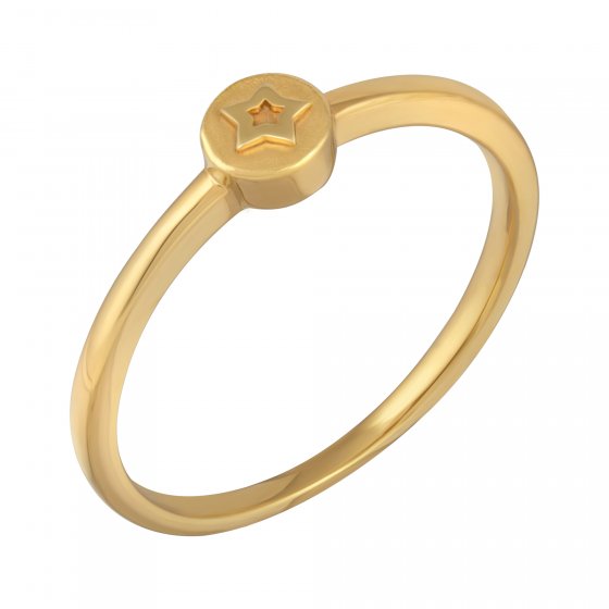 Ring 925/- Sterling Silber vergoldet Stern 