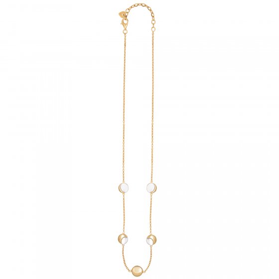 Collier 925/- Sterling Silber bicolor Mondzyklus Luna 