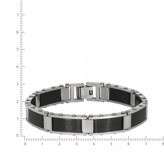 Armband Edelstahl poliert matt zweifarbig 