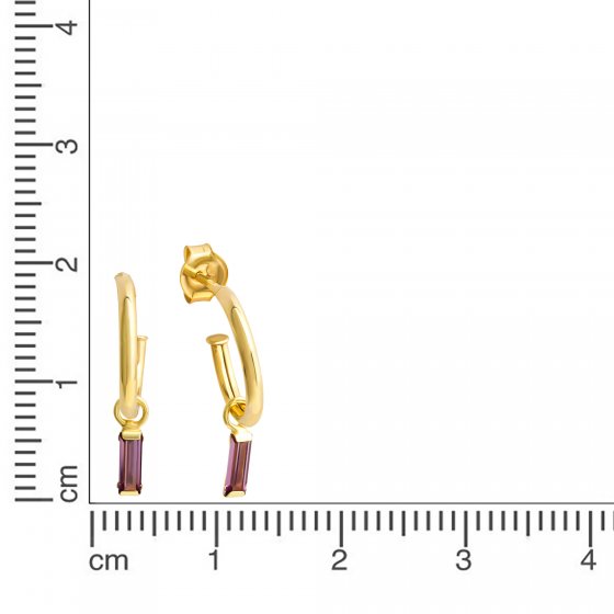 Ohrhänger 333 Gold Zirkonia lila 