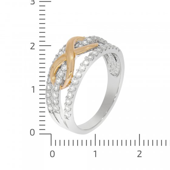 Ring Silber 925 zweifarbig mit Unendlichkeits-Motiv 