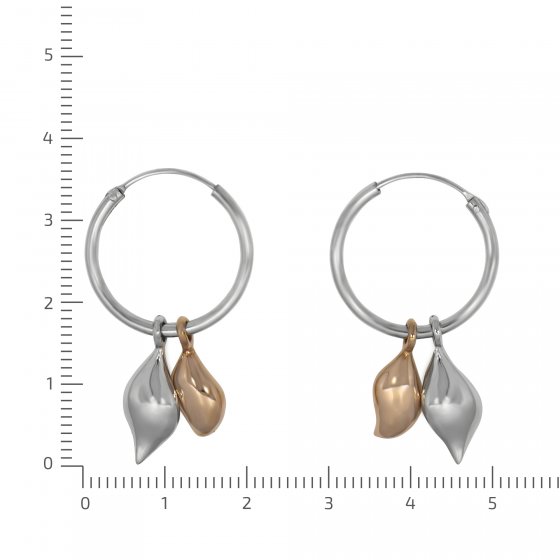 Creolen 925/- Sterling Silber rhodiniert rosevergoldet 