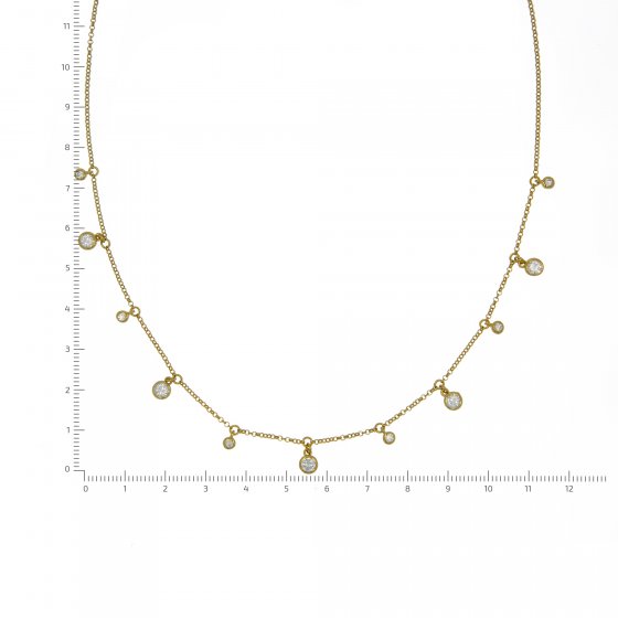 Halskette Silber 925 vergoldet mit Zirkonia weiß 