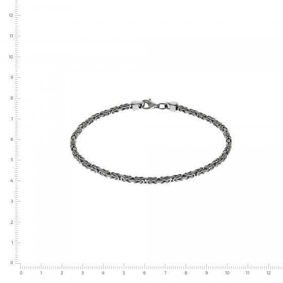 Armband Silber 925 poliert Königskette 2,2mm breit 