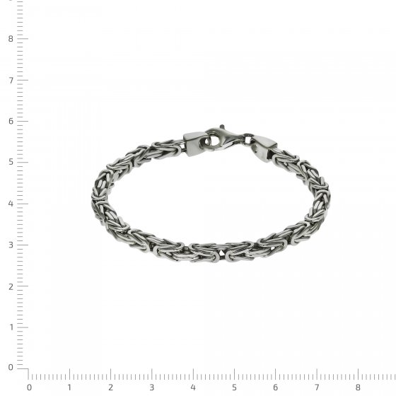 Armband Silber 925 poliert Königskette 4mm breit 