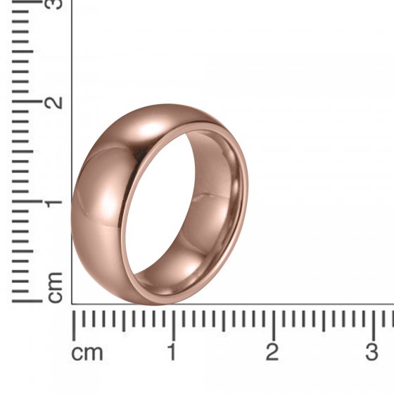 Ring Edelstahl rosé-vergoldet 8mm breit 