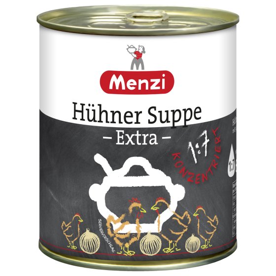 Menzi Hühner Suppe Delikatesse Extra konzentriert 800ml 6er Pack 