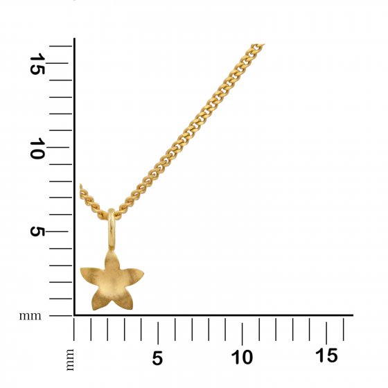 Halskette Gold 585 mit Blumen-Motiv 42/45cm lang 