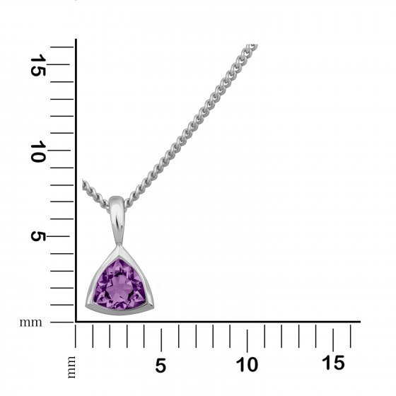Halskette 585 Gold mit echtem Amethyst 42/45cm lang 