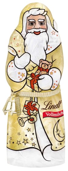 Lindt Santa Glamour Weihnachtsmann in  glamouröser Erscheinung 125g 