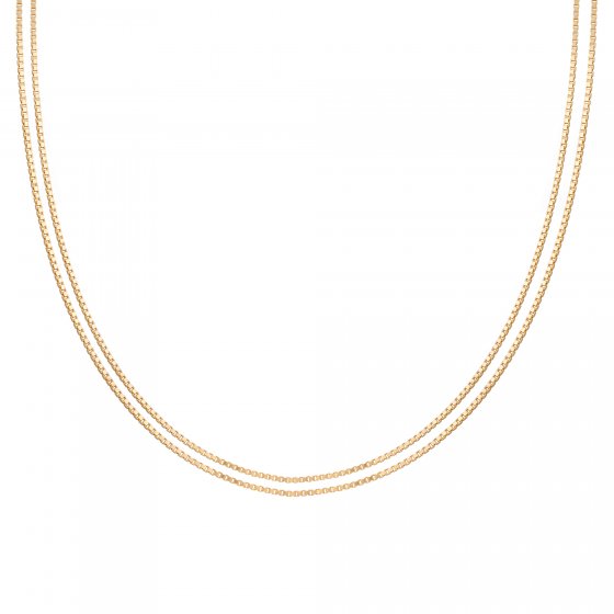 Collier Choker 925/- Sterling Silber Venezianer Kette vergoldet zweireihig 