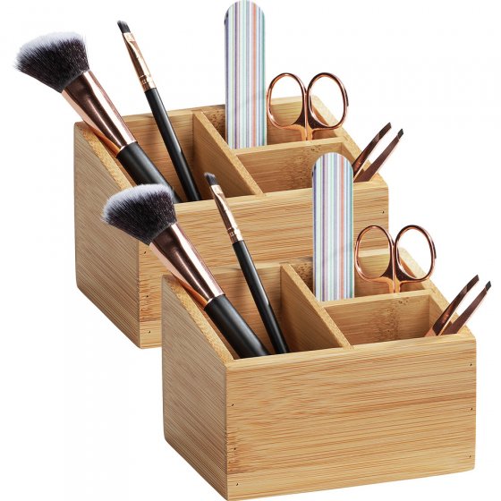 Bambus Organizer Mod. Terra 3 Fächer 2er Set 