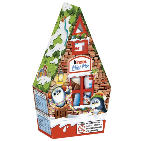 Kinder Mini Mix Weihnachtshäuschen mit 5 Leckereien von kinder 76g 