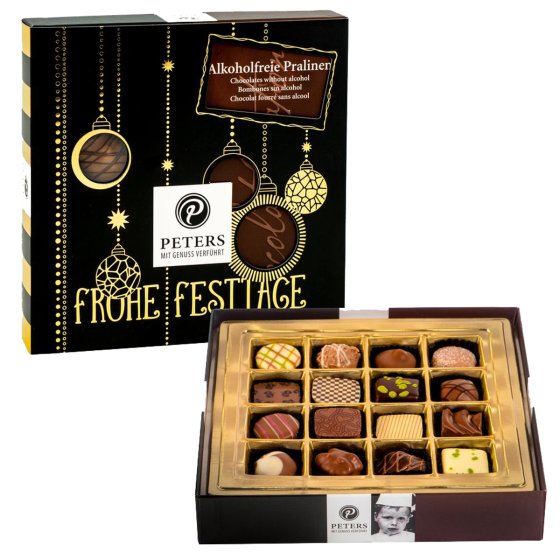 Peters Frohe Festtage Alkoholfreie Pralinen mit Schokolade 200g 