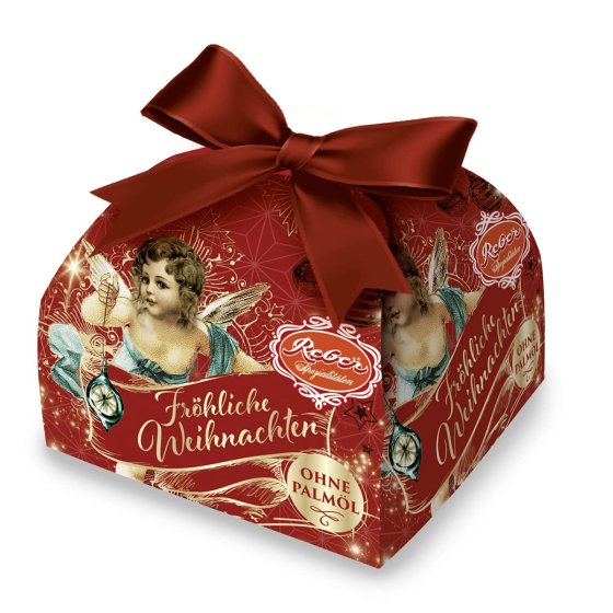 Reber Weihnachts Präsent mit Haselnuss Nougatfülung und Zimt 30g 