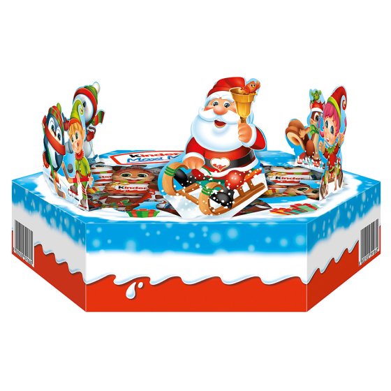 Kinder Maxi Mix Schokoladen Weihnachtsteller 3D Pop Up Aufsteller 143g 