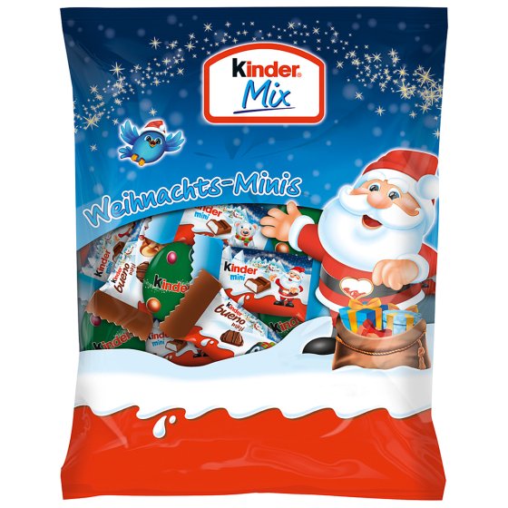 Kinder Mix Weihnachts Mini Mischung mit Vollmilchschokolade 153g 