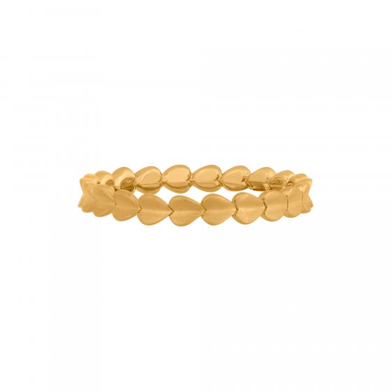 Ring 925/- Sterling Silber vergoldet Herz Stacking 