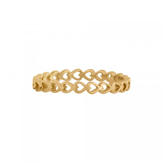 Ring 925/- Sterling Silber vergoldet Herz Stacking 