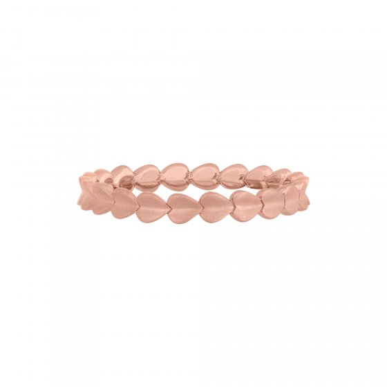 Ring 925/- Sterling Silber rosévergoldet Herz Stacking 