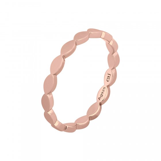 Ring 925/- Sterling Silber rosévergoldet mattiert Stacking 