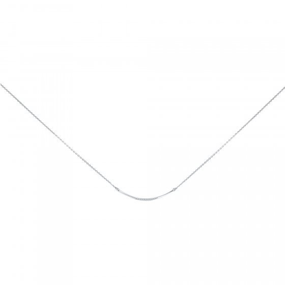 Halskette 925 Silber rhodiniert Zirkonia weiß 