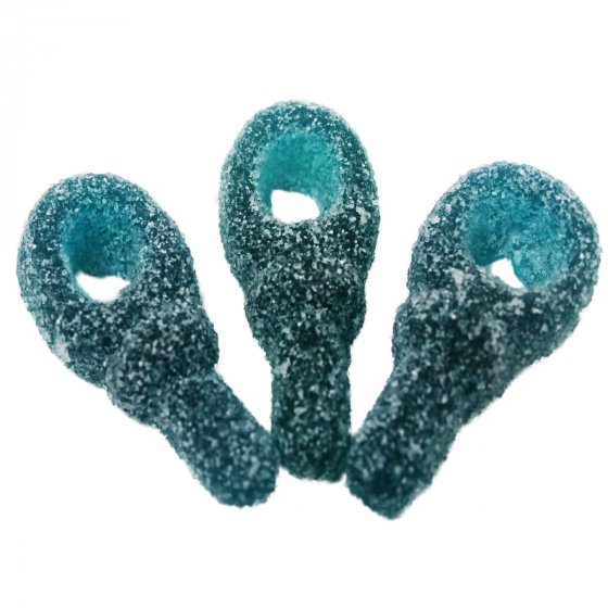 Fruchtgummi blaue Schlüssel mit saurem Zucker überzogen 300g