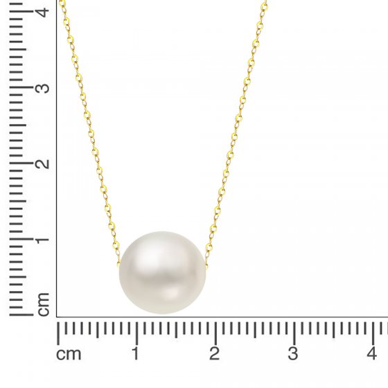 Halskette Gold 375 Perle weiß 6-7mm 