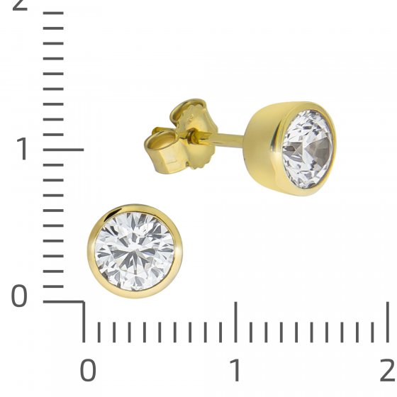 Ohrring 375/- Gelbgold Zirkonia 