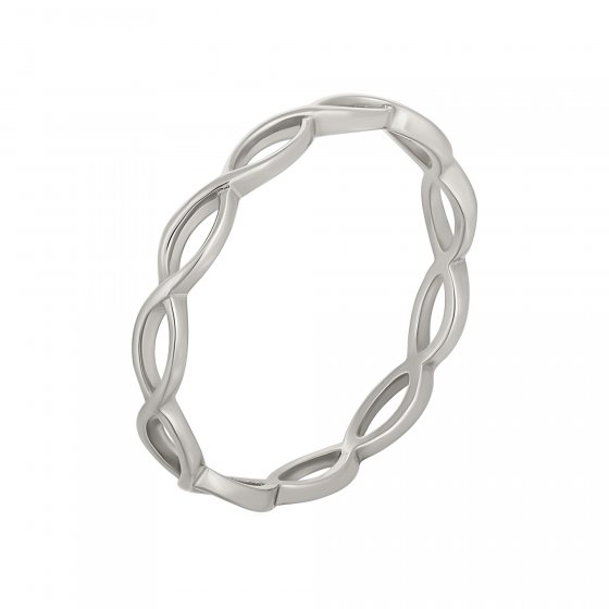 Ring 925/- Sterling Silber rhodiniert Cut Outs Stacking 