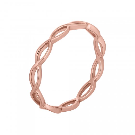 Ring 925/- Sterling Silber rosévergoldet Cut Outs Stacking 