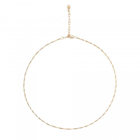 Collier 925/- Sterling Silber Schlangenkette vierseitig diamantiert gedreht  vergoldet 