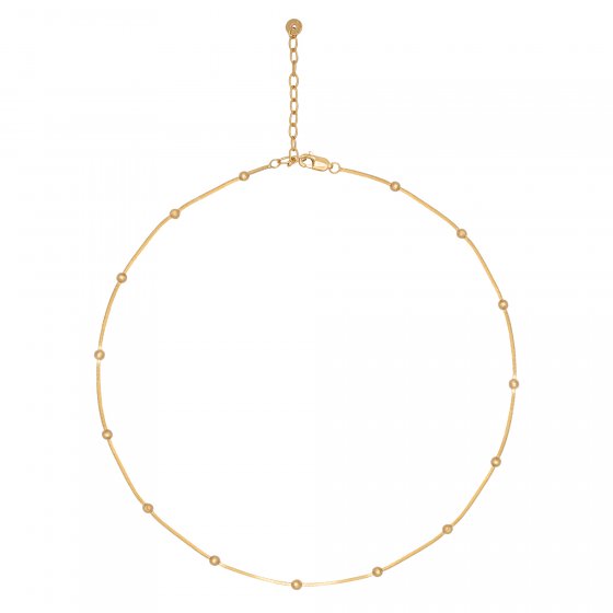 Collier 925/- Sterling Silber Schlangenkette vierseitig diamantiert mit Kugeln vergoldet 