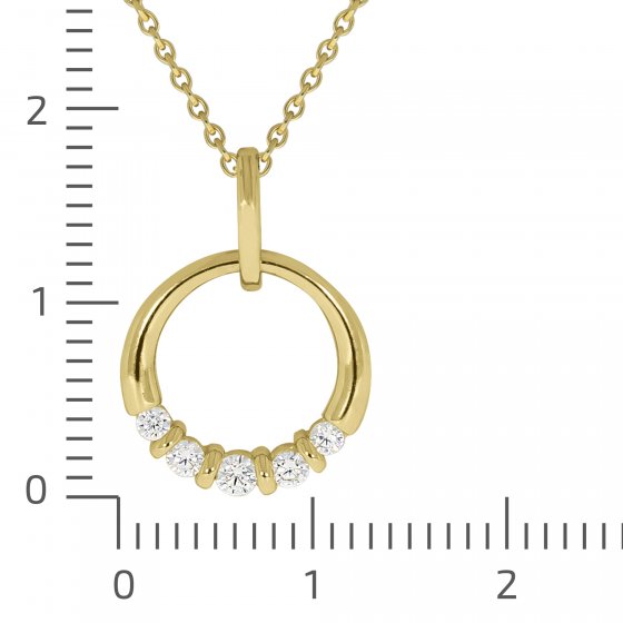 Halskette 375/- Gelbgold Zirkonia 