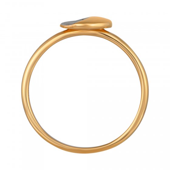 Ring 925/- Sterling Silber bicolor Mond Luna 