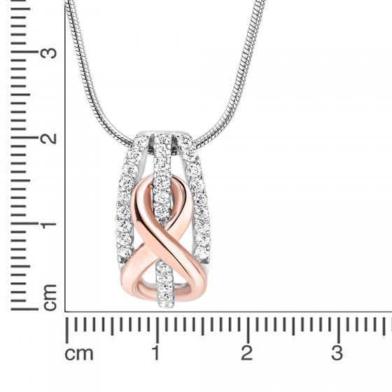 Halskette Silber 925 rhodiniert mit Unendlichkeits-Symbol 