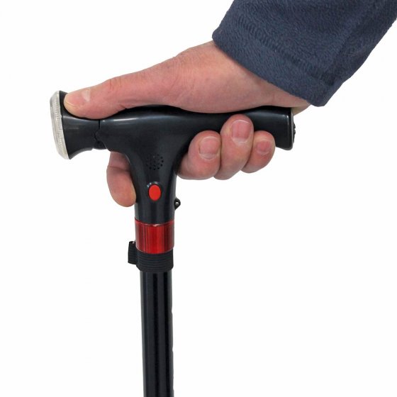 Sicherheits-Gehstock mit Lampe