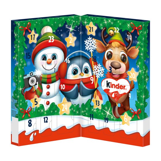 Kinder Mix Tisch Adventskalender mit Vollmilchschokolade 113g 