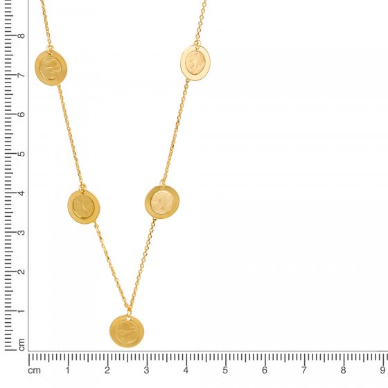 Halskette 925 Silber vergoldet Coin 