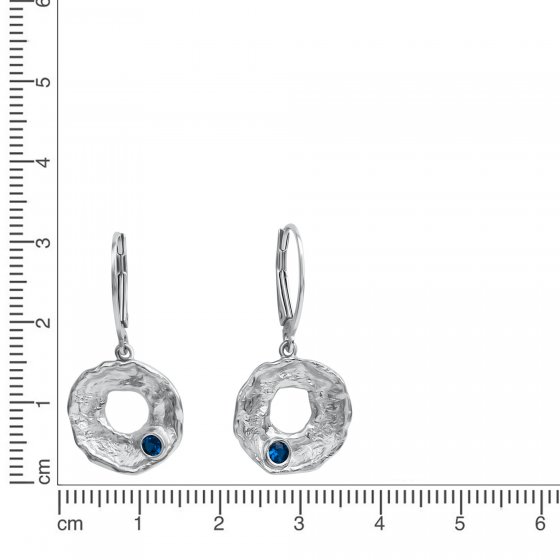 Ohrhänger 925 Silber rhodiniert mit synth. Spinell 