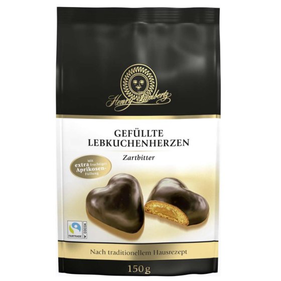 Lambertz Lebkuchen gefüllt mit Zartbitterschokolade 150g 9er Pack 