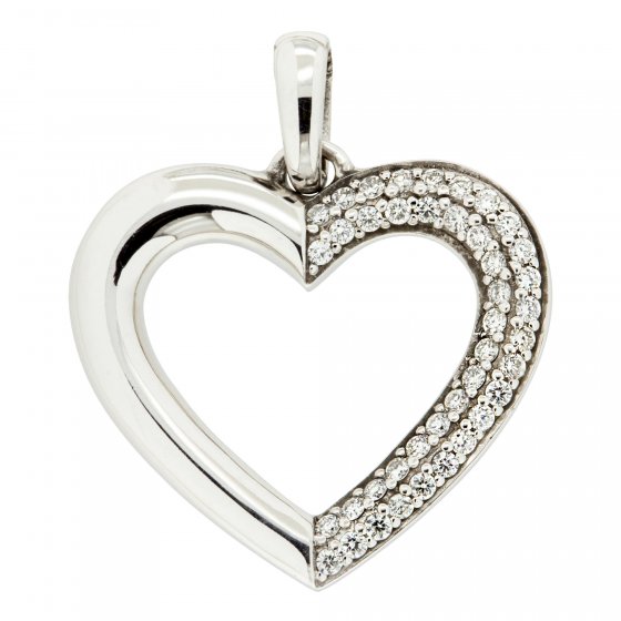 Anhänger Gold 585 Herz mit 41x Brillant zus. 0,33ct. 