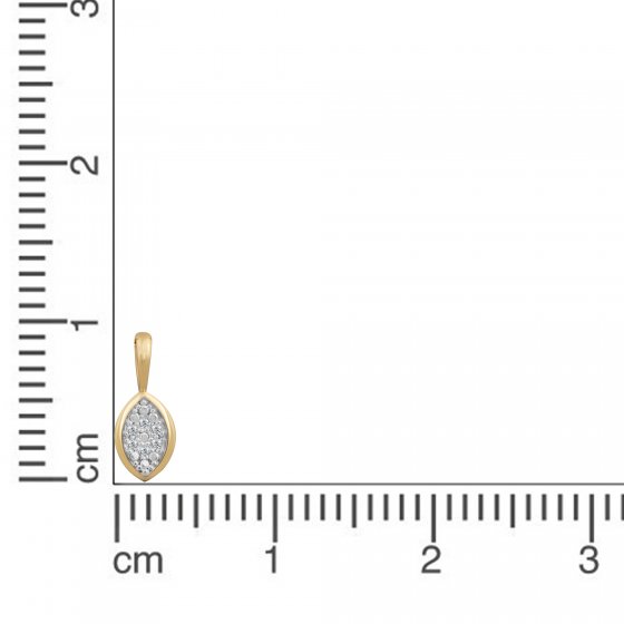 Anhänger 585 Gold mit 6x Brillant 0,03ct. 